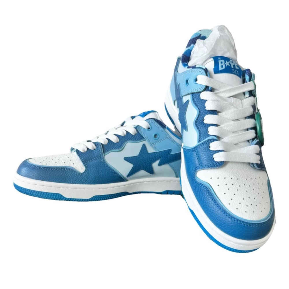 Bape Blue and White Sneakers